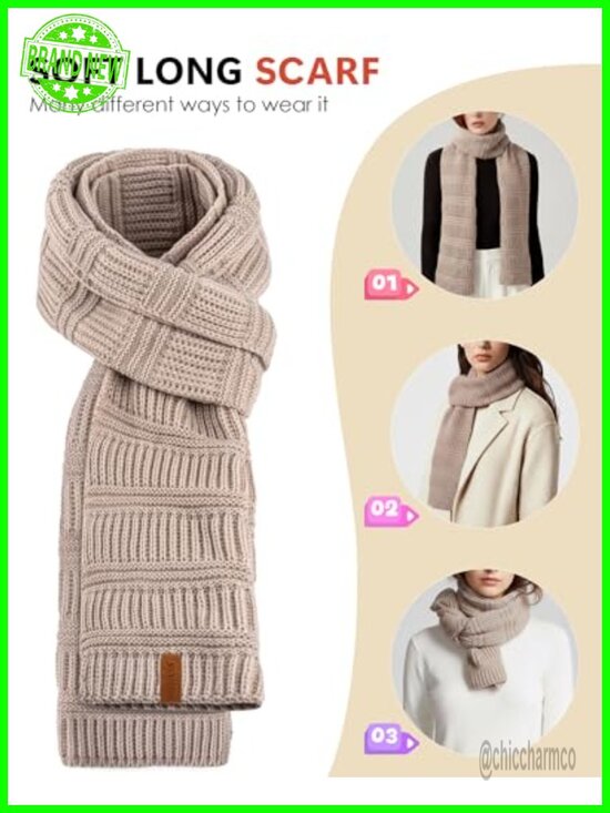 Fleece Lined Beanie Scarf Gloves Headband Set Touchscreen Knit Winter Hat main image 4